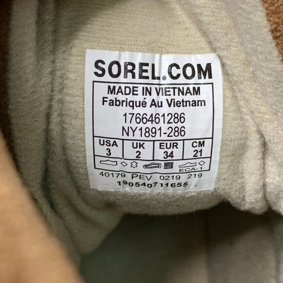 Sorel 1891-286 Kids Brown Waterproof Lace Up Duck Boots Size 3 - Picture 16 of 16